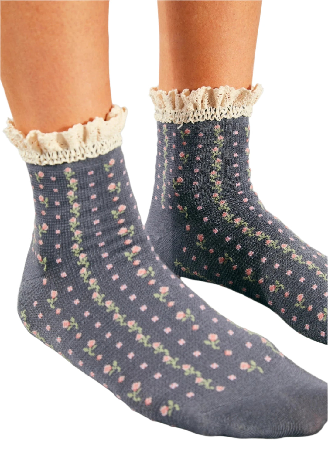 Free People Rosebud Waffle Knit Ankle Socks