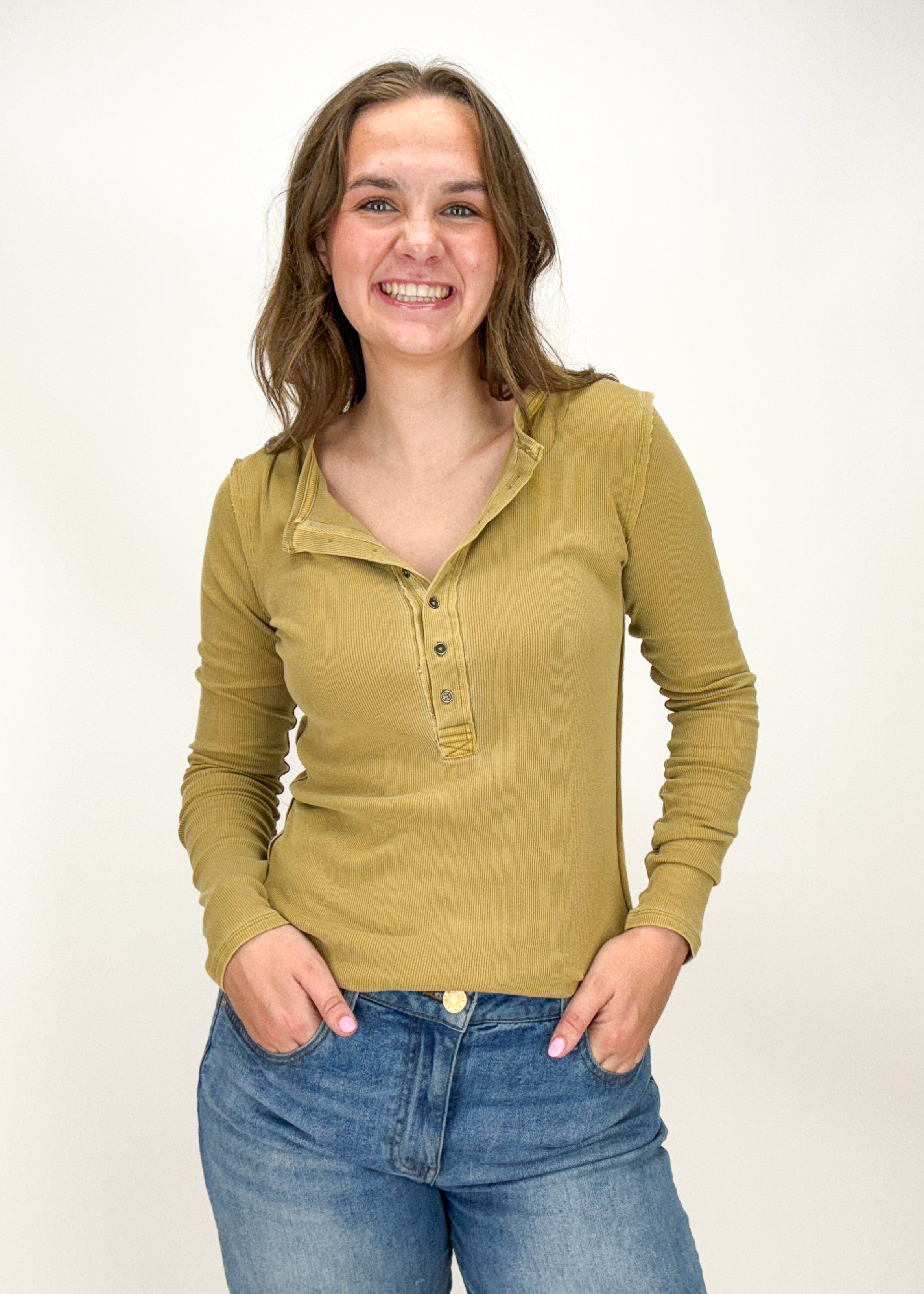 Free People Jamie Henley in Dried Tobacco – June & Beyond Boutique