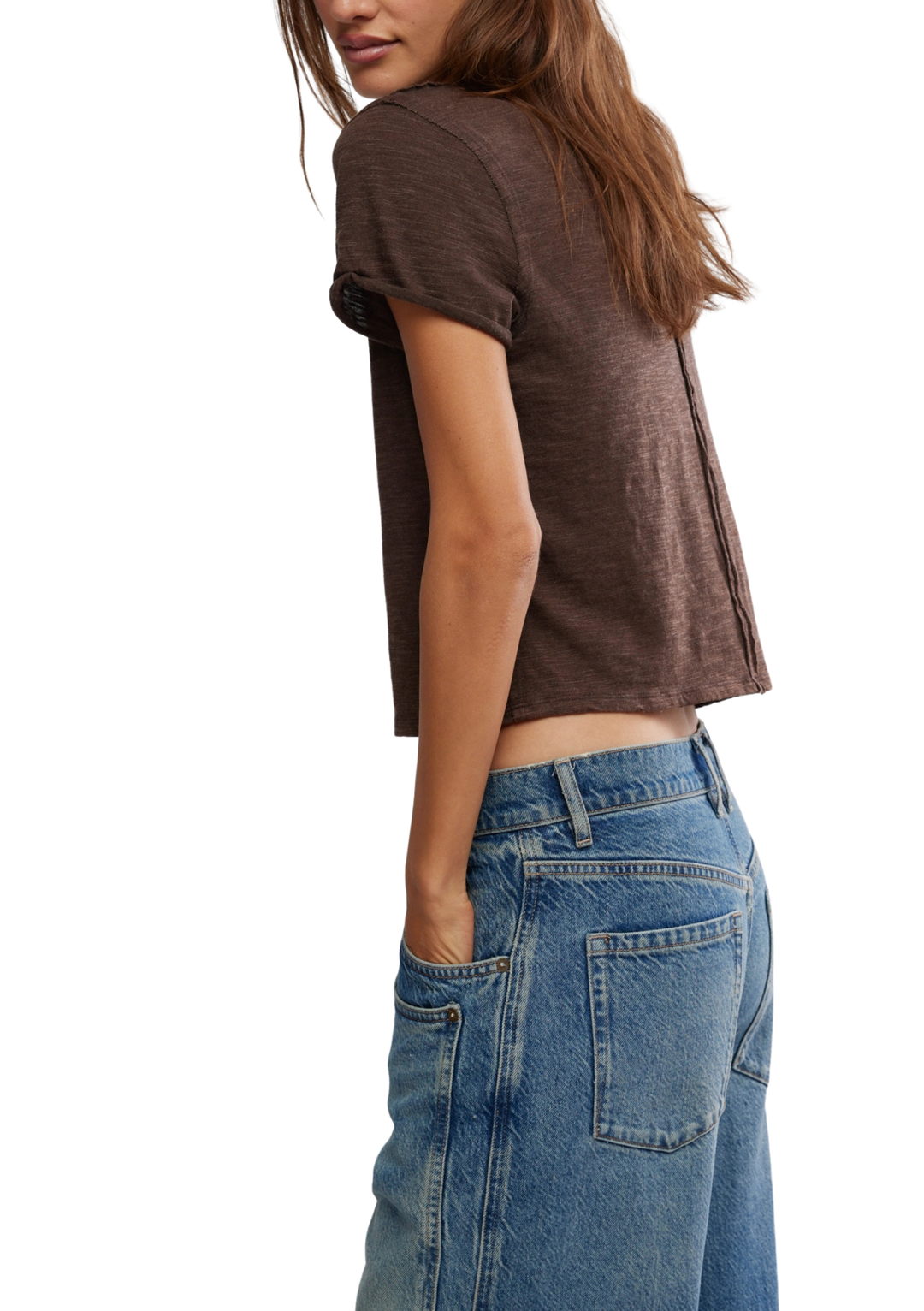 Free People Take 2 Tee - Double Espresso Combo