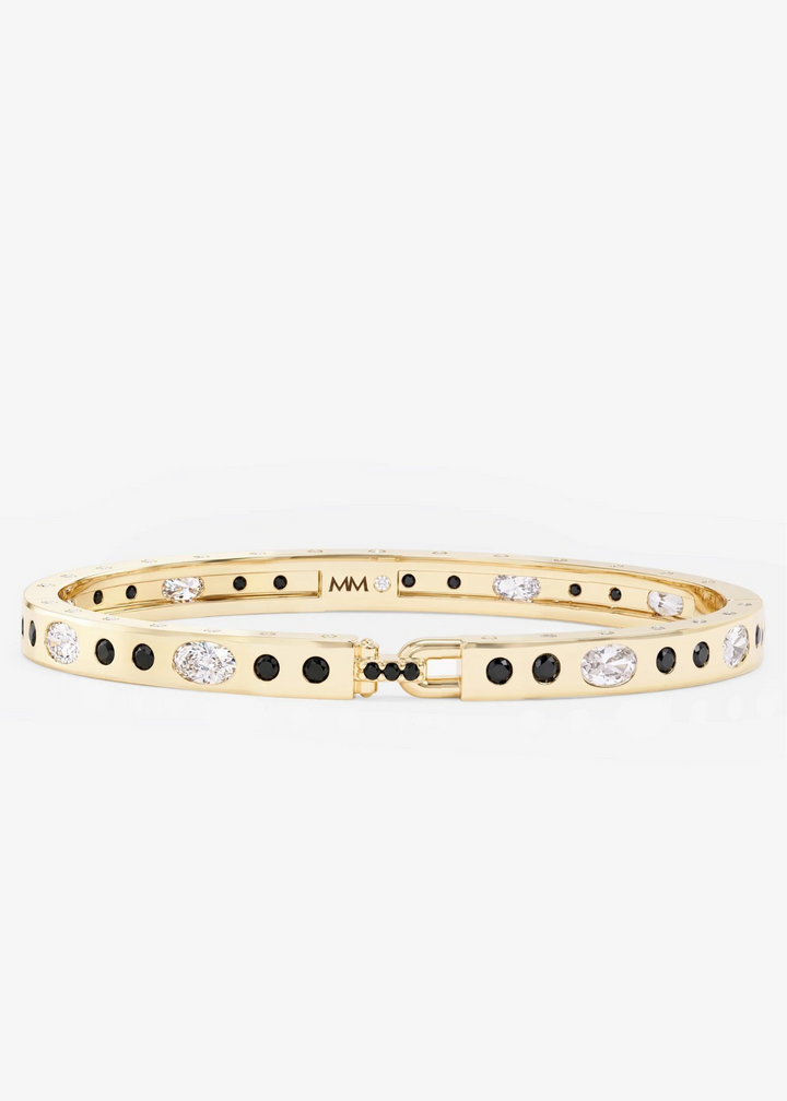 Melinda Maria Ashley Sunset Lock Cuff 6mm - Gold/Black
