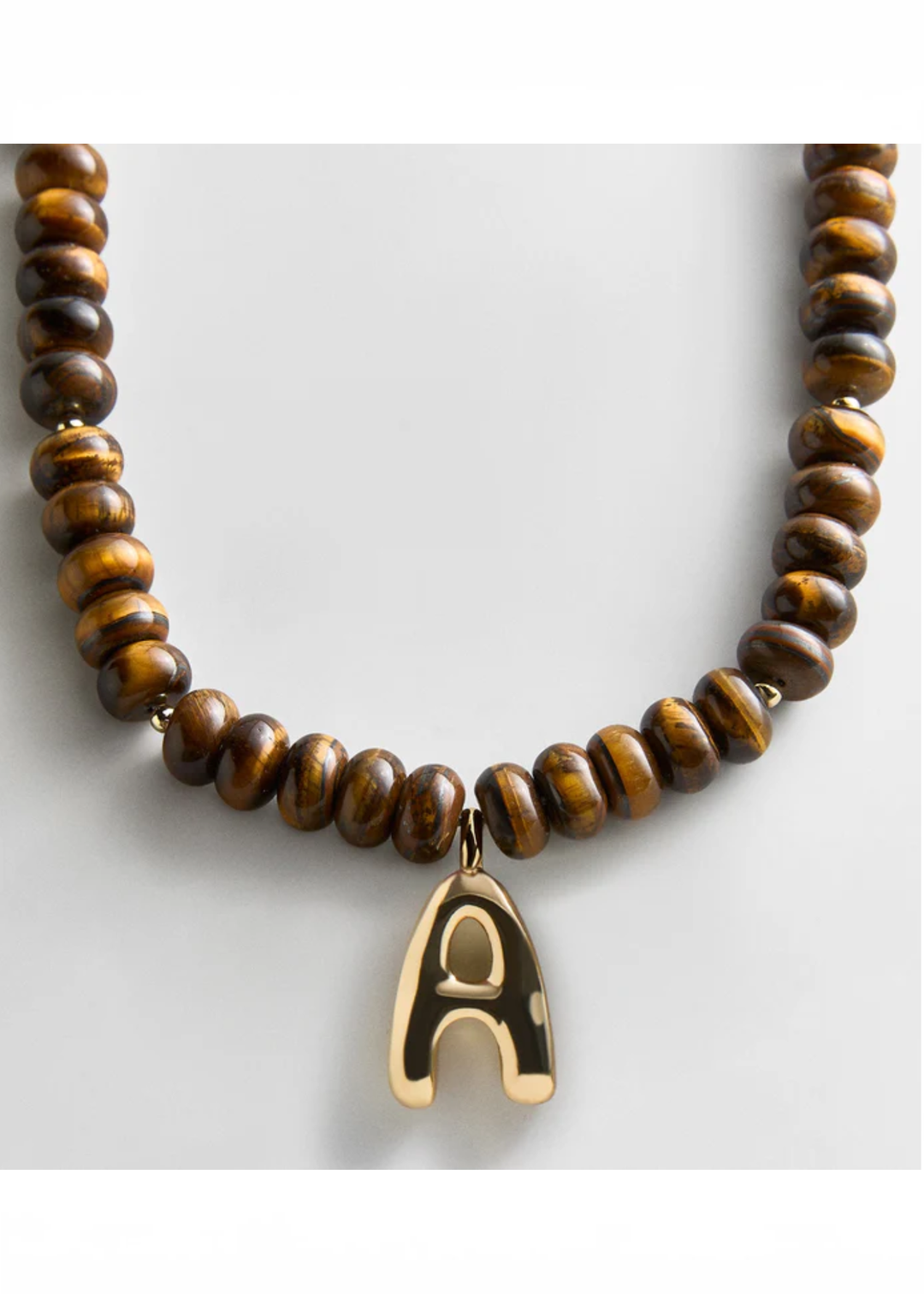 Bauble Bar Semi-Precious Block Initial Necklace