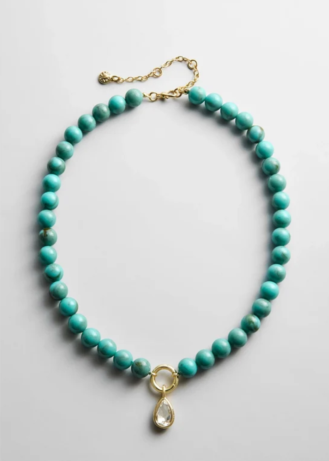 Bauble Bar Janette Beaded Ring Necklace - Turquoise