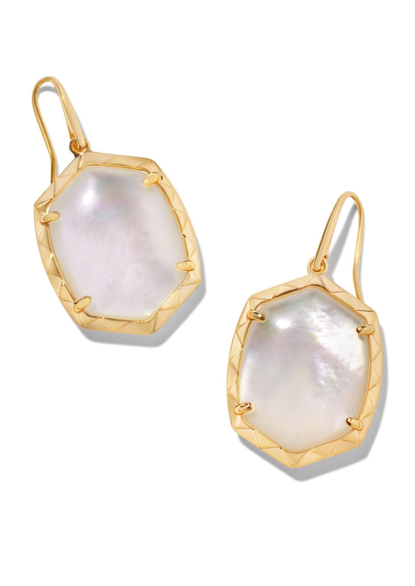 Daphne Drop Earrings - Gold/Ivory Mother of Pearl