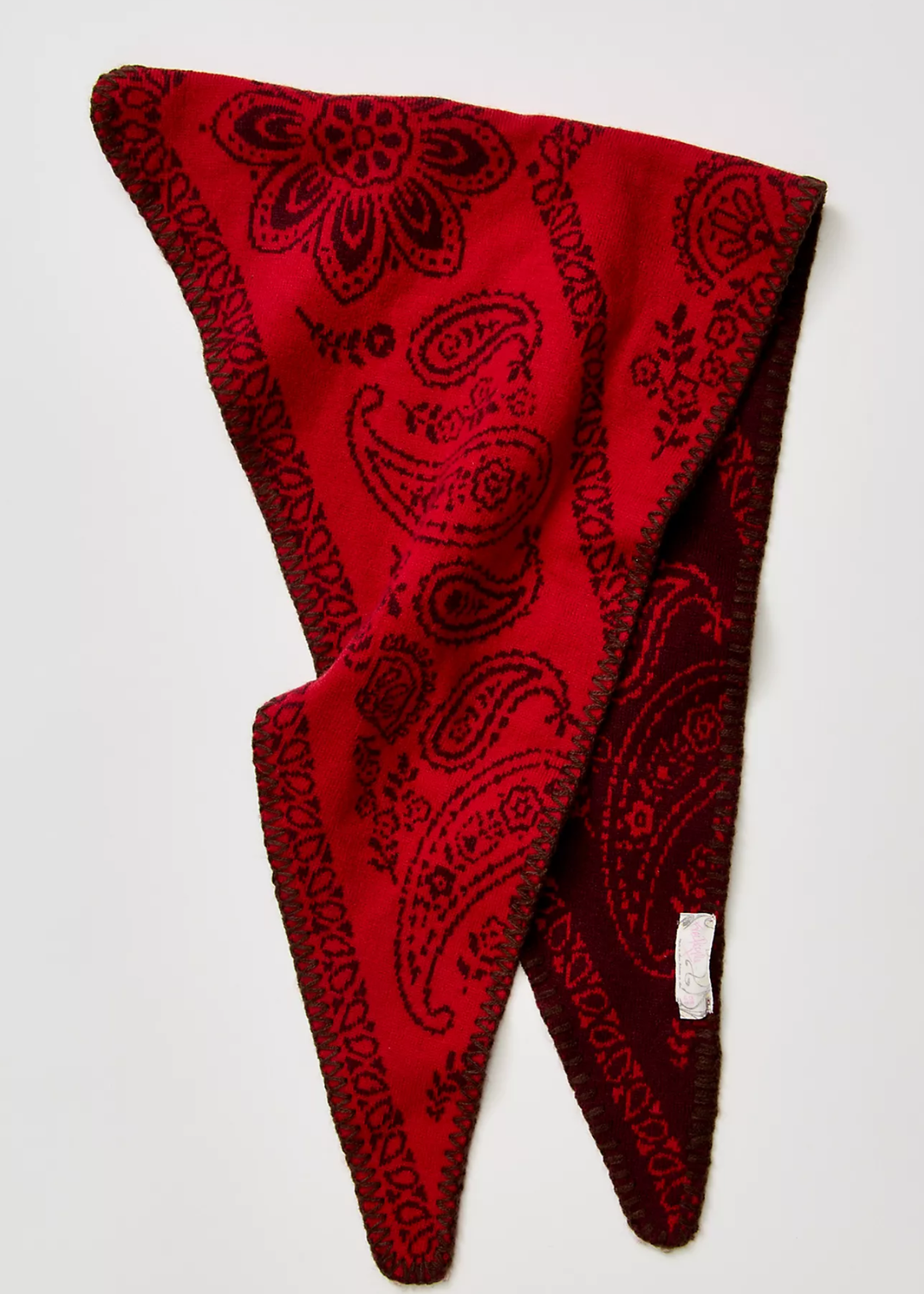 Free People Carmen Knitted Triangle - Wine