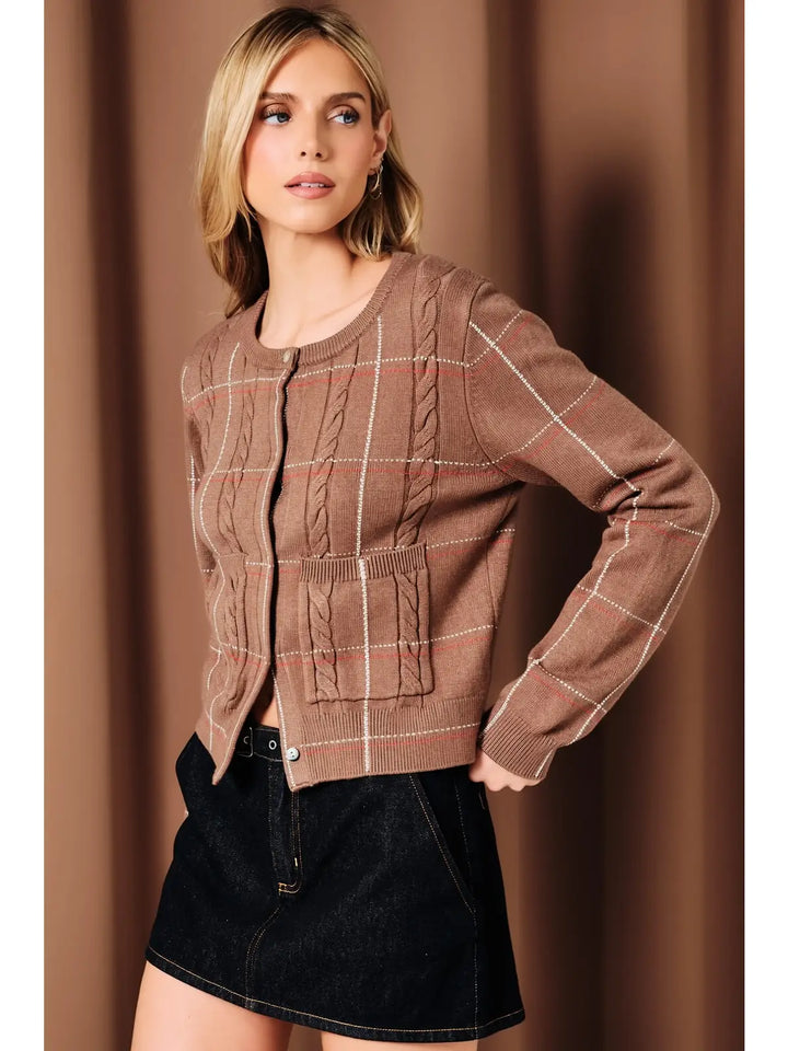 Julia Plaid Cardigan