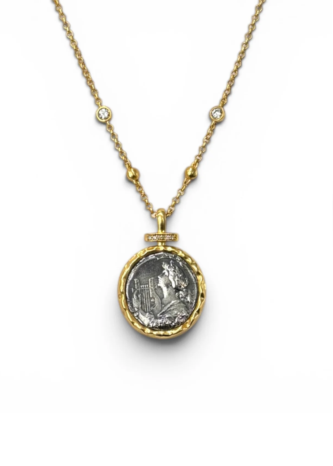Tat2 Designs Gold Liora Coin Necklace