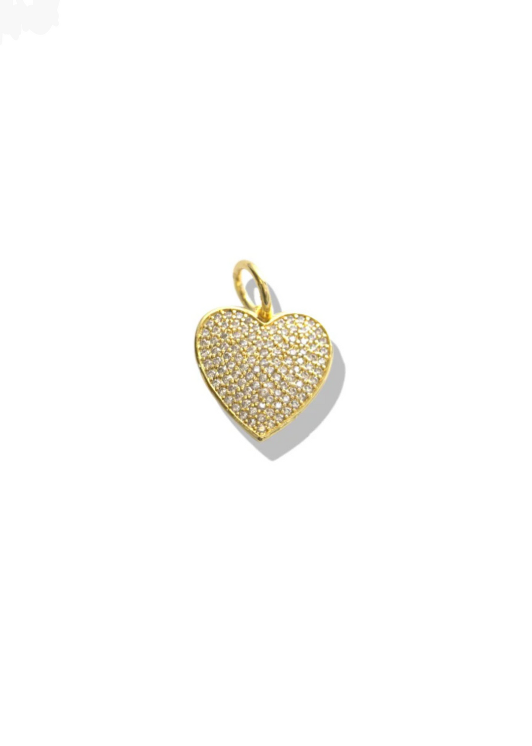 Allison Avery Gold Pave Heart Charm