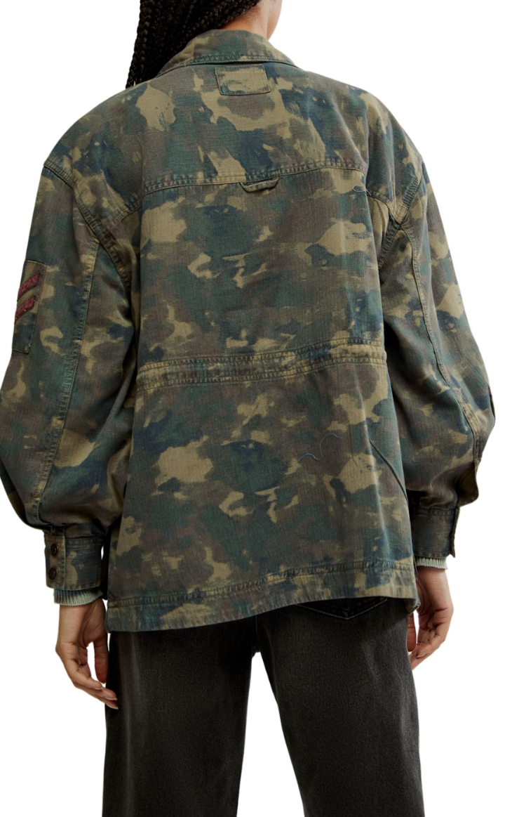 Free People Arya Utility Camo Jacket