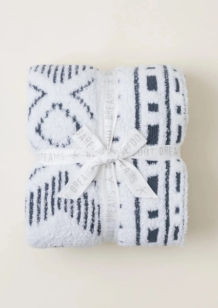 CozyChic Artisan Throw - Pearl/Smokey Blue