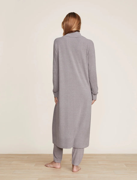 CozyChic Ultra Lite Wide Collar Long Cardi - Pewter