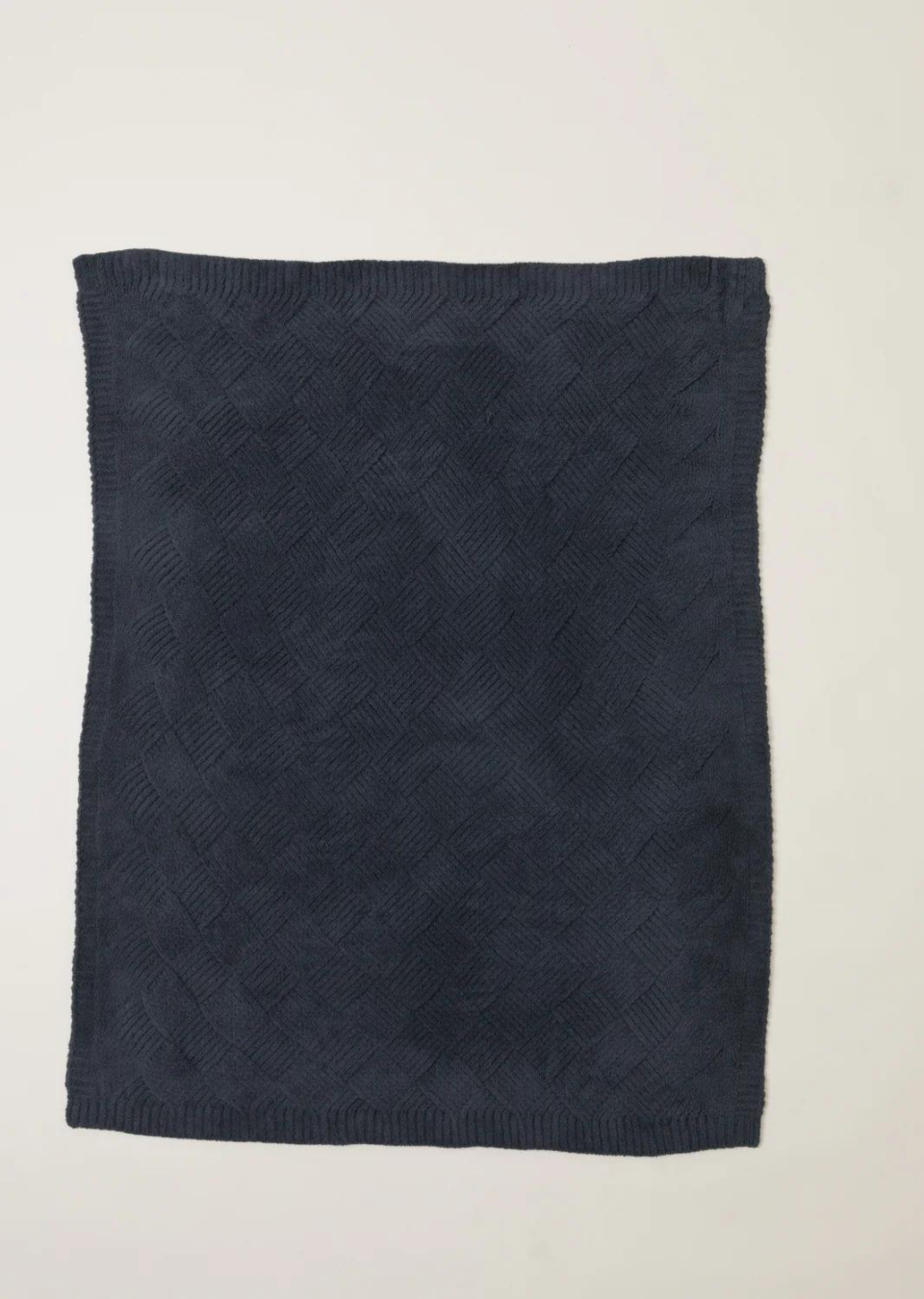 Barefoot Dreams CozyChic Diamond Weave Blanket - Slate Blue