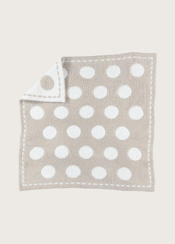 Barefoot Dreams CozyChic Dream Receiving Blanket - Stone/White/Circles