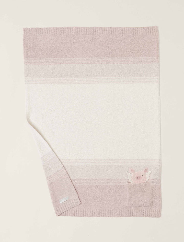 Barefoot Dreams CozyChic Flying Pig Stroller Blanket - Cream Multi