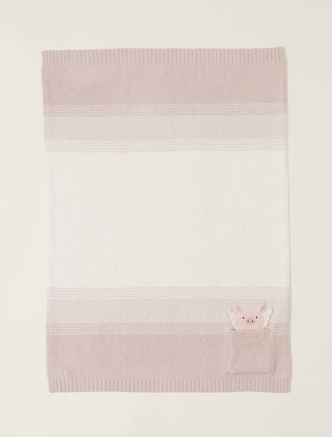 Barefoot Dreams CozyChic Flying Pig Stroller Blanket - Cream Multi