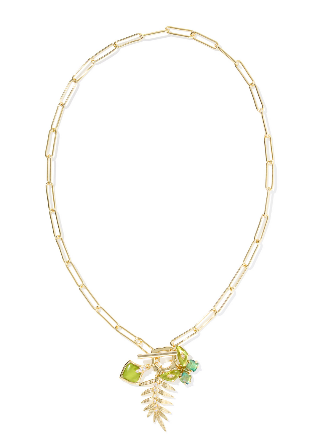 Kendra Scott Bianca Butterfly Charm Necklace - Gold/Green Mix