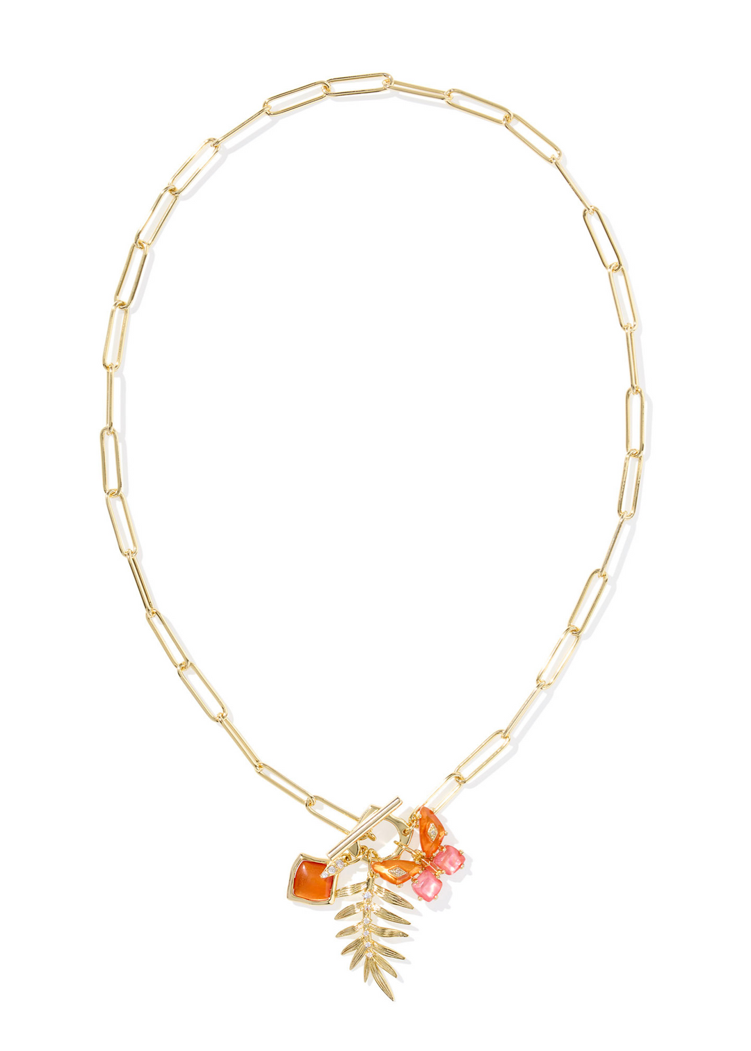 *BOUTIQUE EXCLUSIVE* Kendra Scott Bianca Butterfly Charm Necklace - Gold/Orange Mix