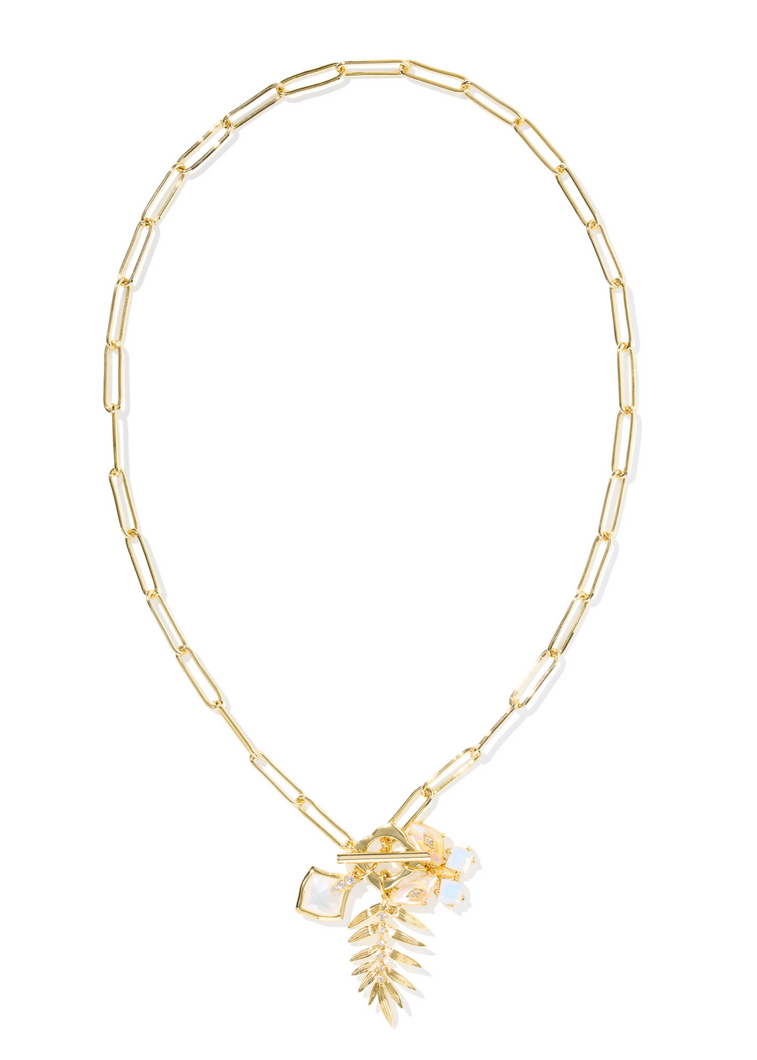 Kendra Scott Bianca Butterfly Charm Necklace - Gold/Iridescent White Mix