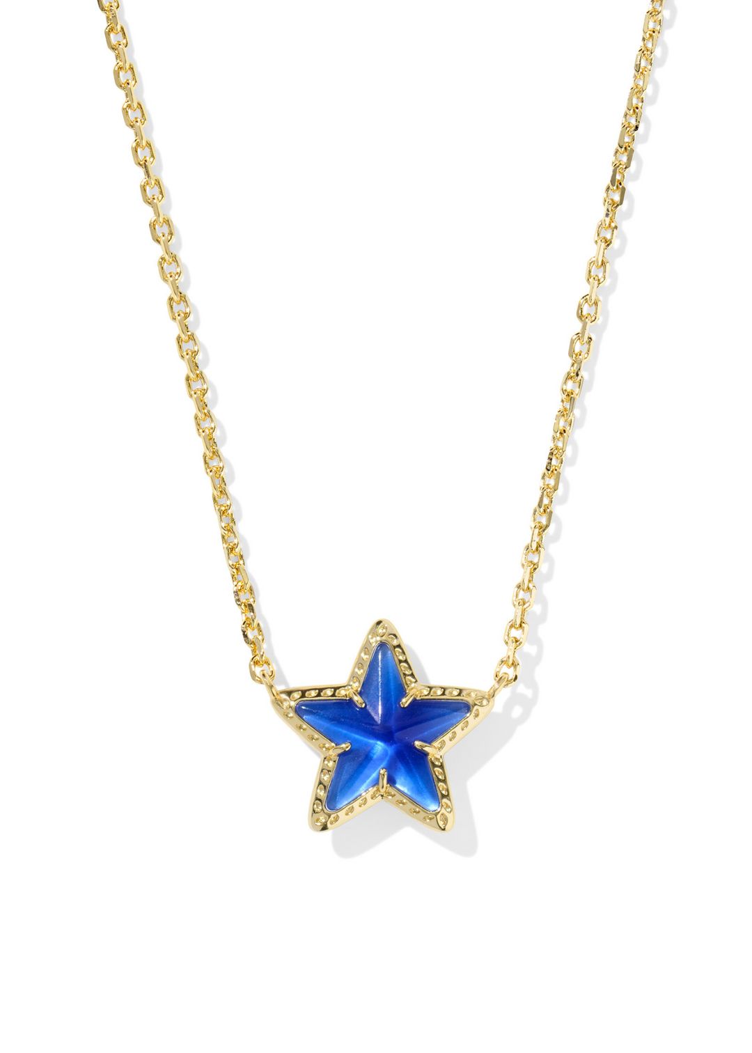 Kendra Scott Cassidy Short Pendant Necklace in Gold/Cobalt Illusion