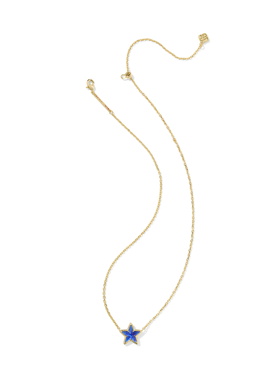 Kendra Scott Cassidy Short Pendant Necklace - Gold/Cobalt Illusion