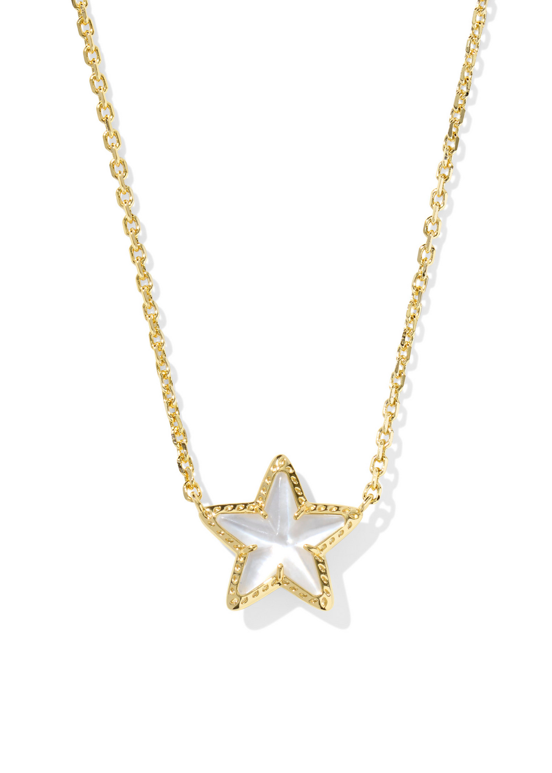 Kendra Scott Cassidy Short Pendant Necklace in Gold/Ivory Mother of Pearl