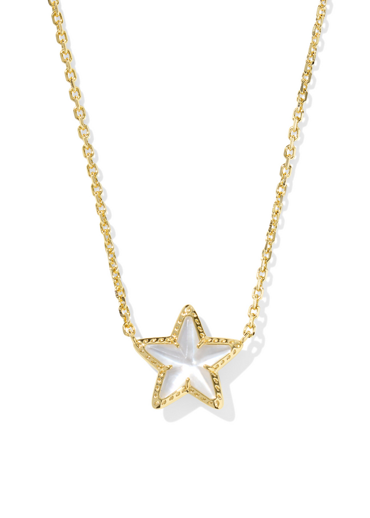 Kendra Scott Cassidy Short Pendant Necklace in Gold/Ivory Mother of Pearl
