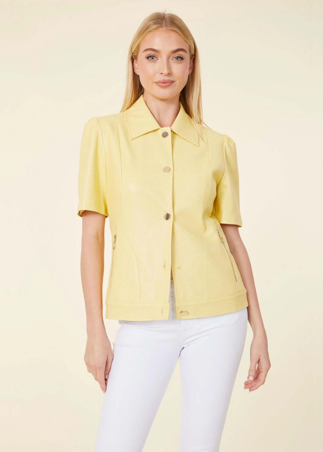 Dolce Cabo Charleston Shirt Jacket in Yellow