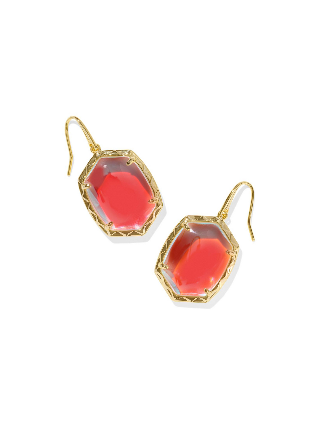 Kendra Scott Daphne Drop Earrings in Gold/Dichroic Glass