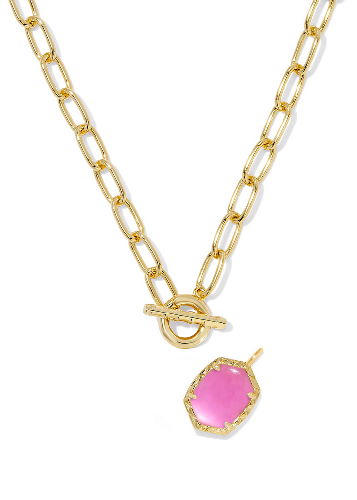 Kendra Scott Daphne Link and Chain Necklace - Gold/Azalea Illusion