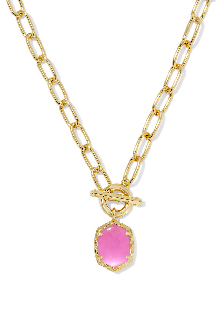 Kendra Scott Daphne Link and Chain Necklace in Gold/Azalea Illusion