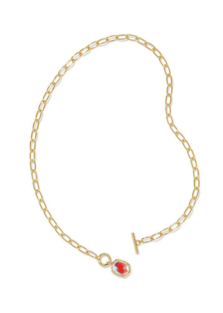 Kendra Scott Daphne Link and Chain Necklace - Gold/Dichroic Glass