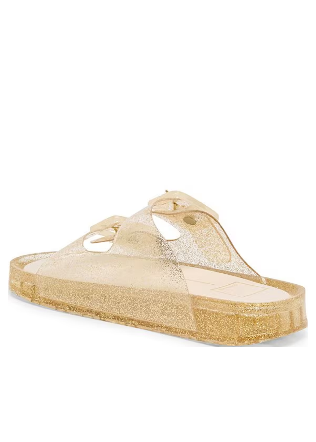 Gold speckled plastic sandal