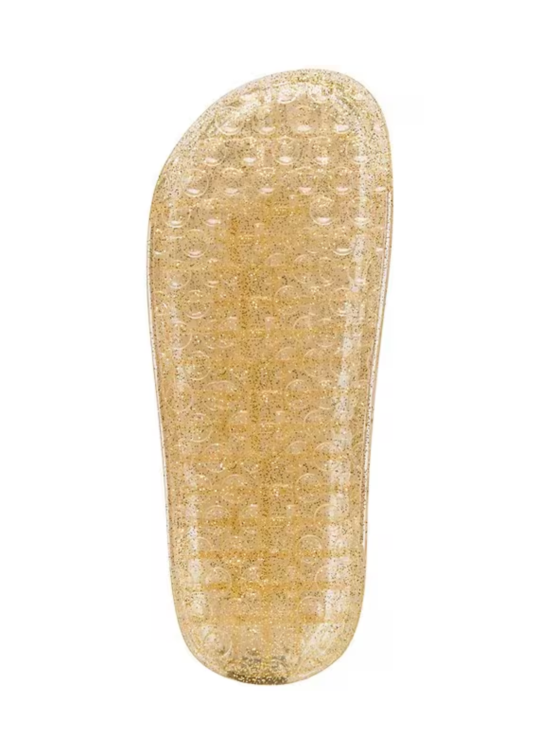 Gold speckled plastic sandal