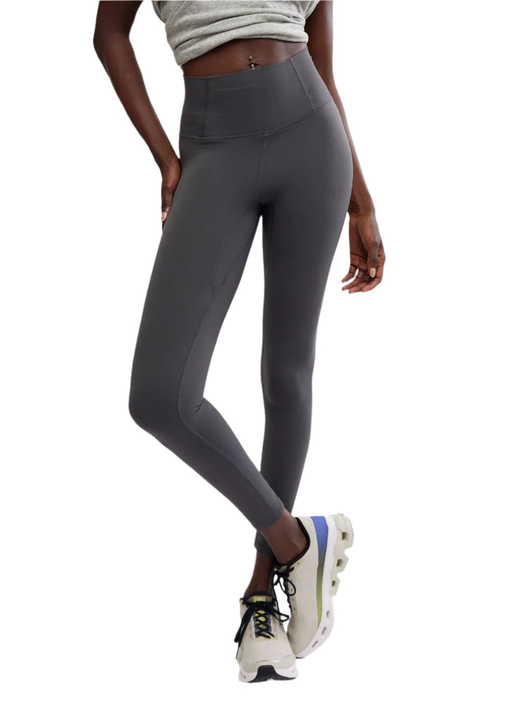 dark grey leggings with control waistband