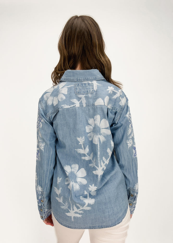 Free People Airbrushed Blossom Denim