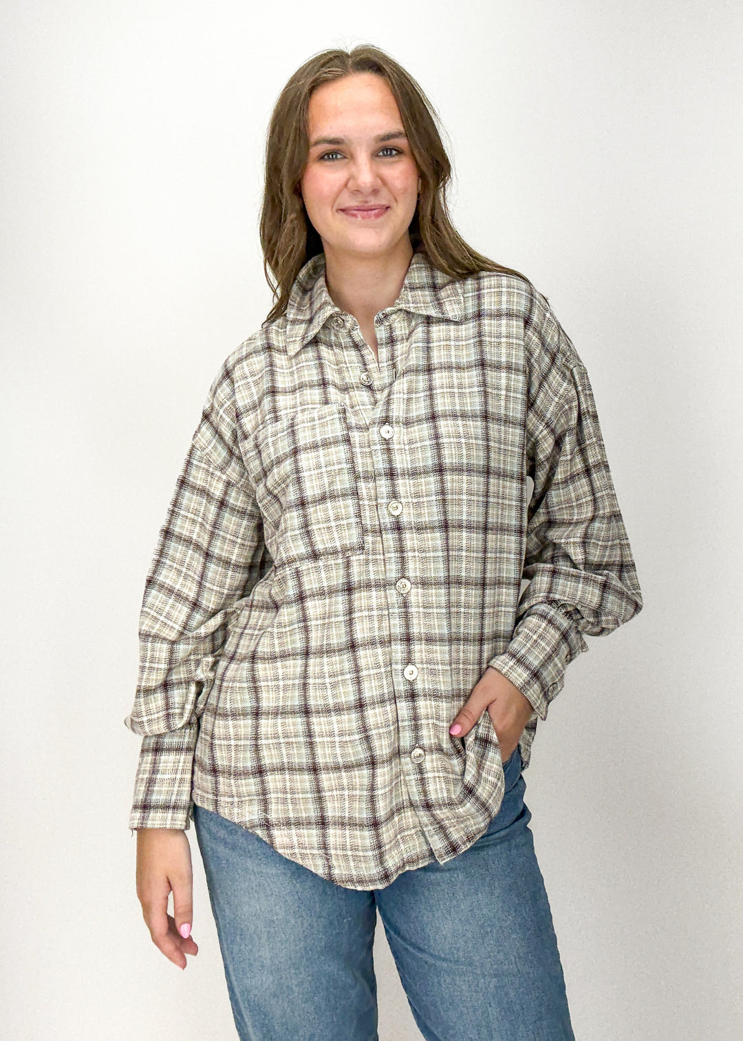 Free People Ashley Plaid Shirt