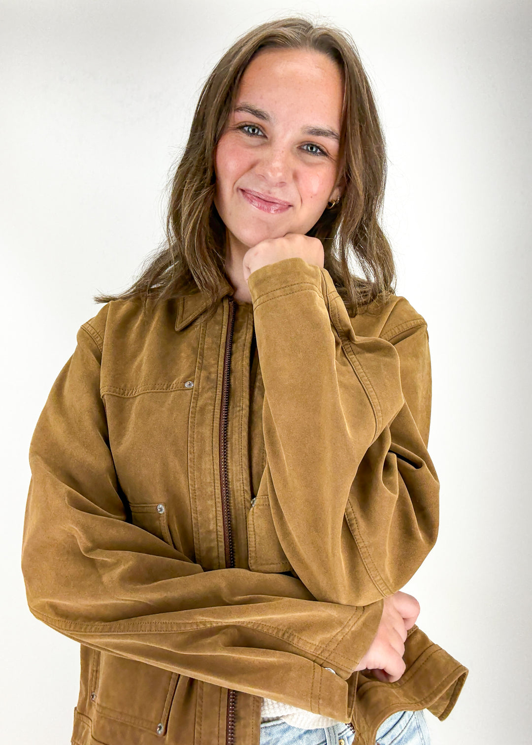 Free People Blair Vegan Suede Jacket