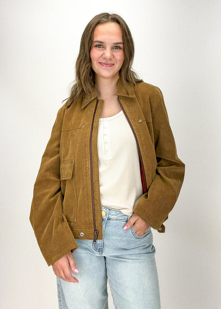 Free People Blair Vegan Suede Jacket