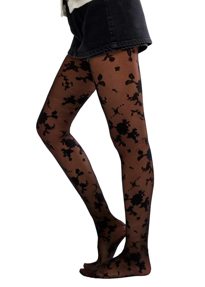 Free People Flocked Floral Tight