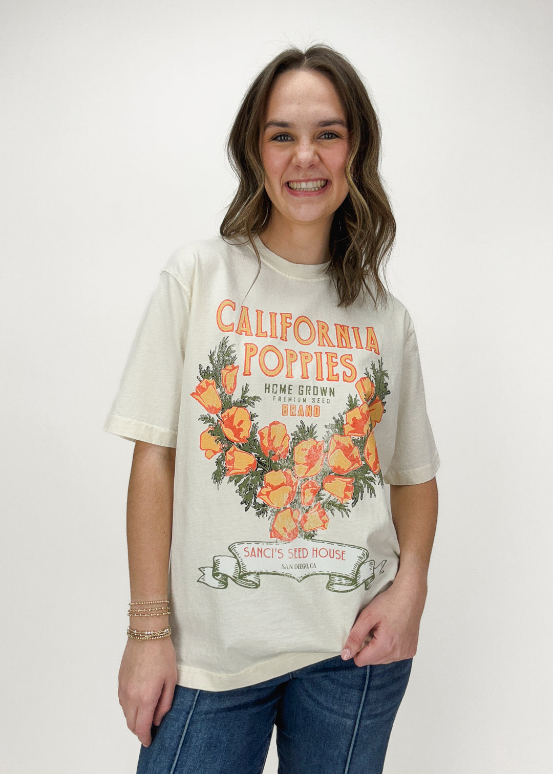 California Grown Poppies Tee California Grown Poppies Tee