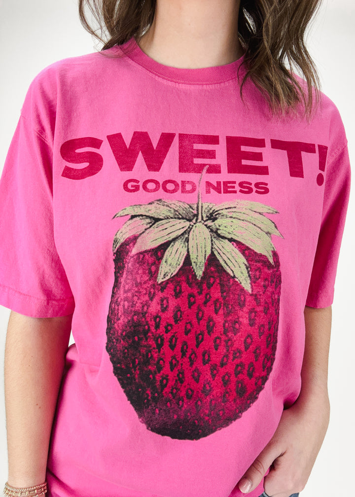 Free People Harvest Vintage Wash Tee - Strawberry