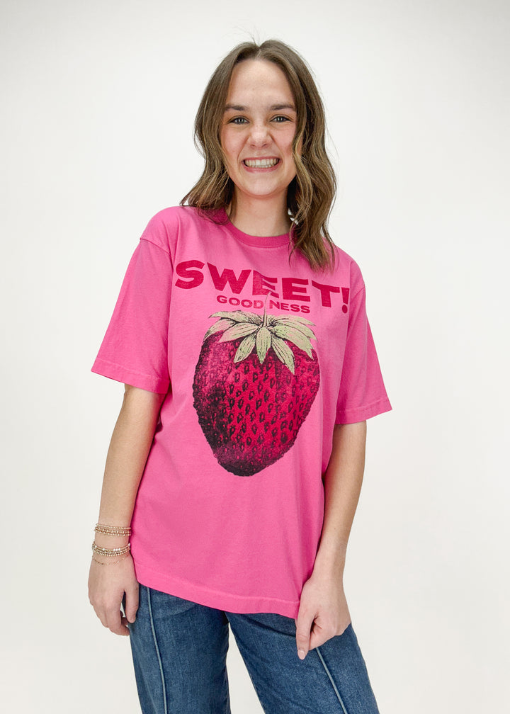 Free People Harvest Vintage Wash Tee - Strawberry