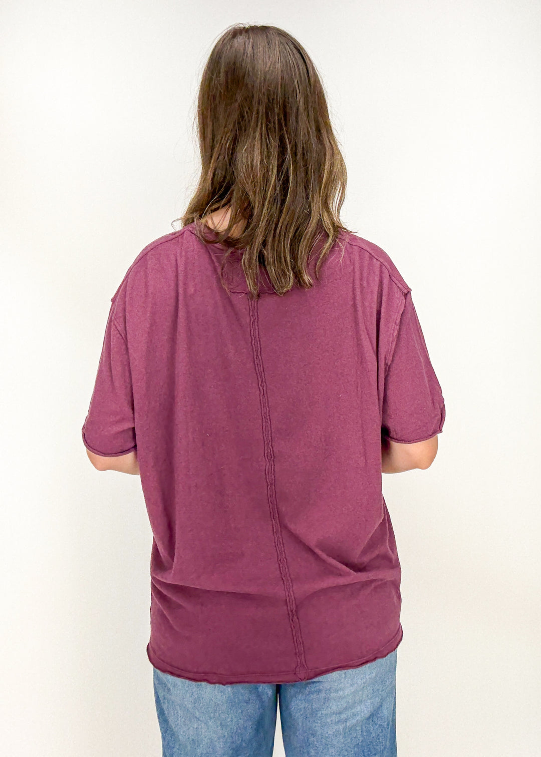 Free People Nina Tee - Maroon