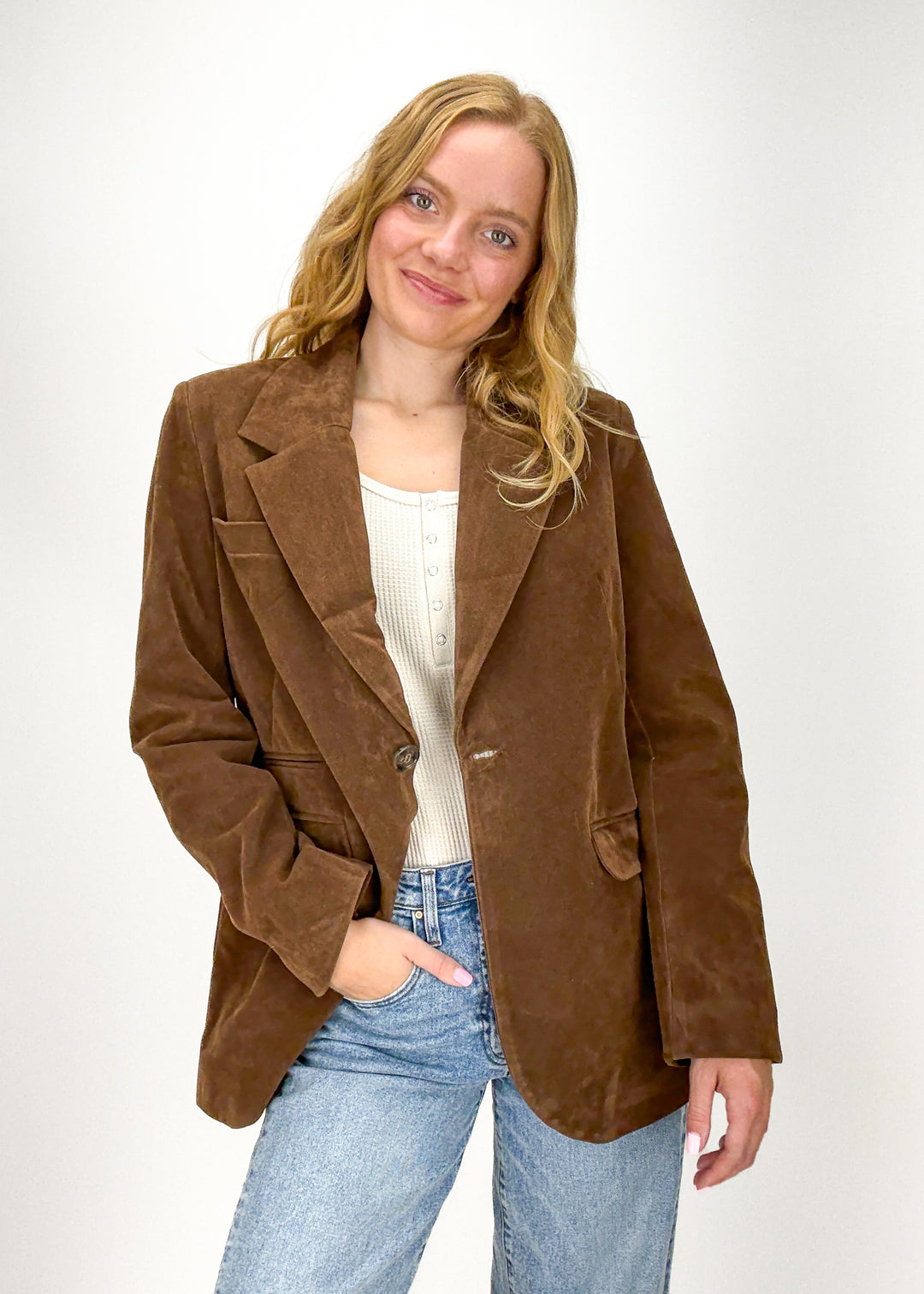 Free People Paper Cut Vegan Blazer