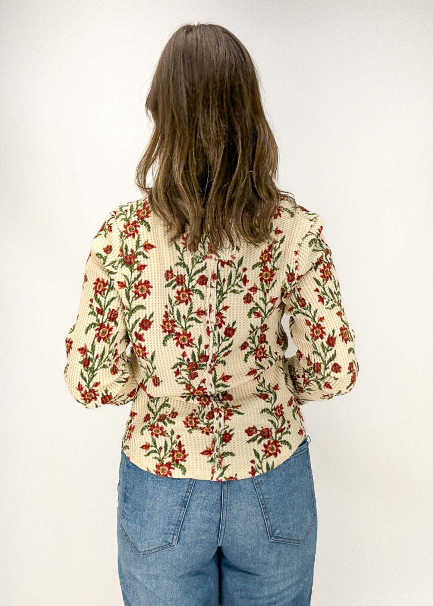 Free People Pretty Little Thermal - Sand Combo Folk Vine