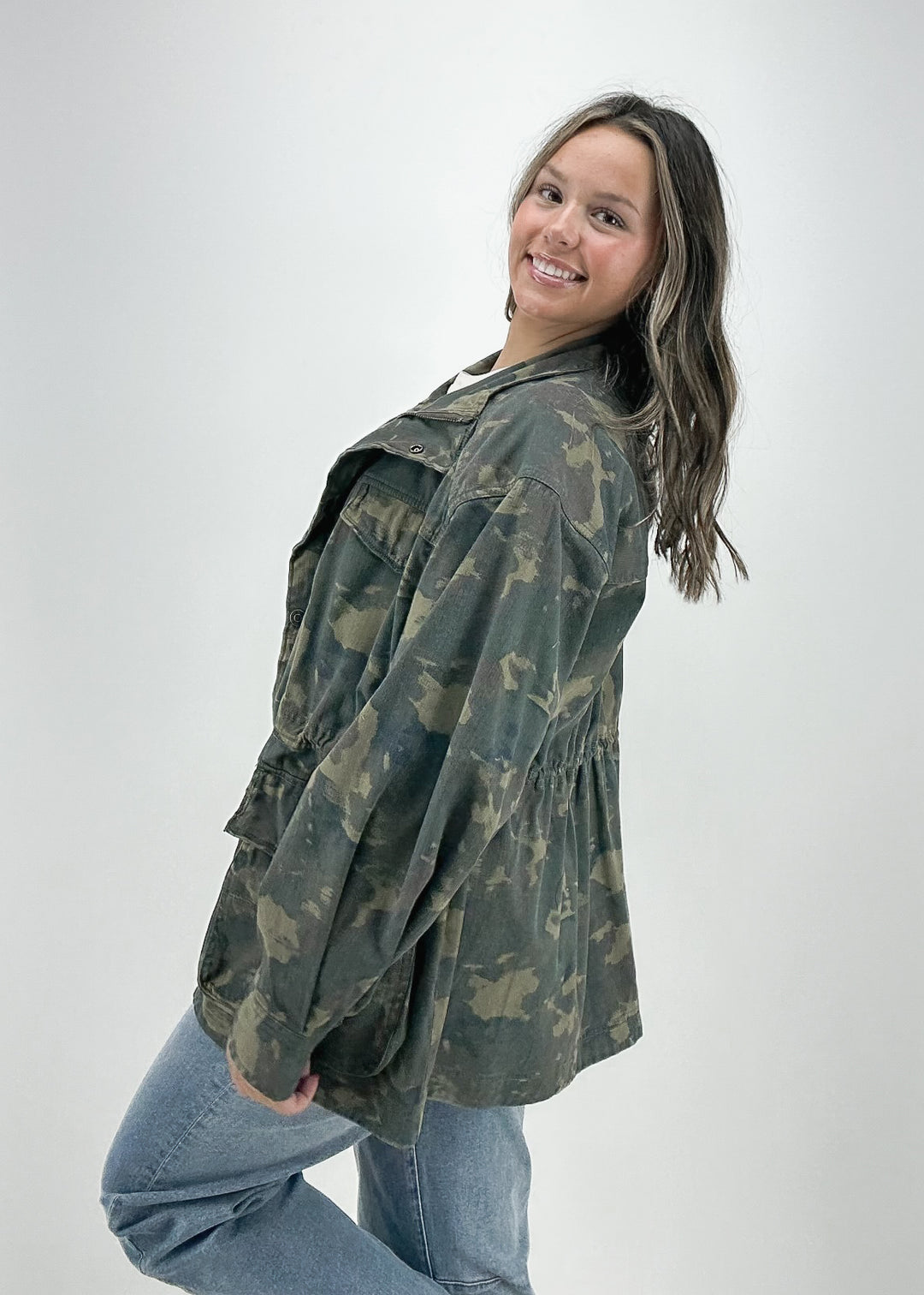 Free People Arya Utility Camo Jacket