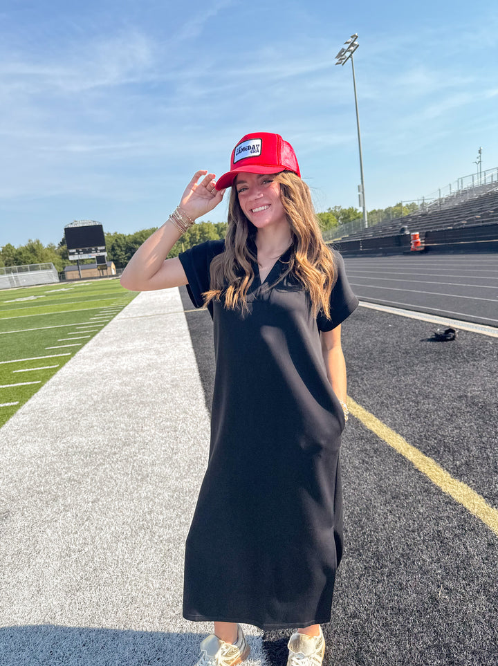 In My Game Day Era Embroidered Patch Trucker Hat - Red