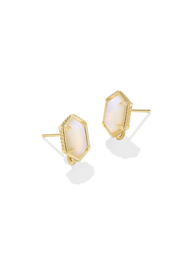 Kendra Scott Hallie Convertible Drop Earrings - Gold/Opalite Illusion