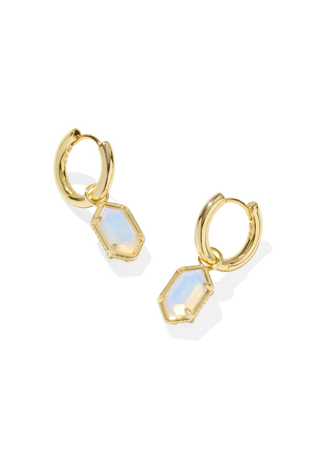 Kendra Scott Hallie Huggie Earring in Gold/Opalite Illusion