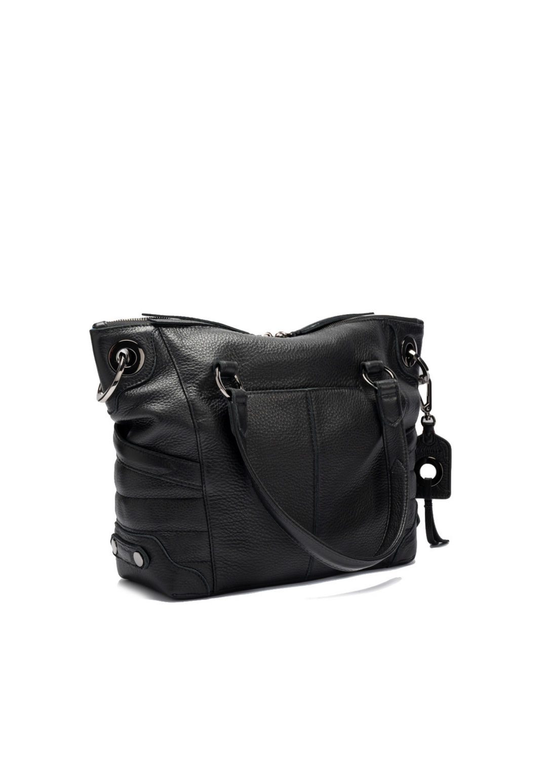 Hammitt Daniel Medium Handbag - Moto Black/Gunmetal