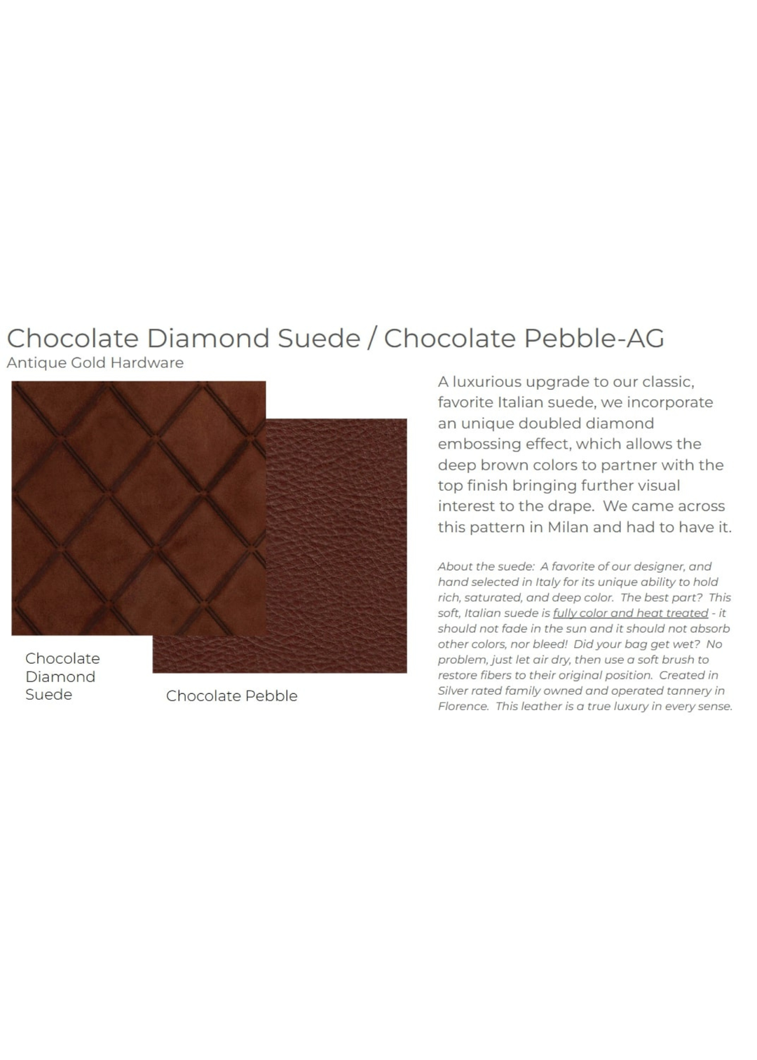 Graphic showing brown fabric details